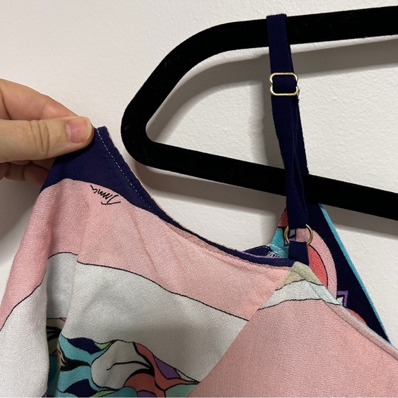 Trina Turk Tank Top Women's Size Medium Off The Shoulder Baby Doll Y2K Boho - Picture 8 of 13